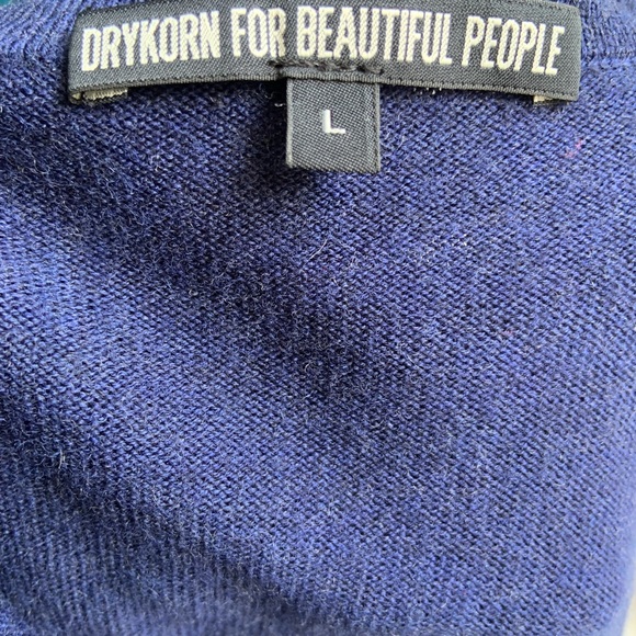 Drykorn for Beautiful People Men Blue Wool Sweater - Picture 5 of 6